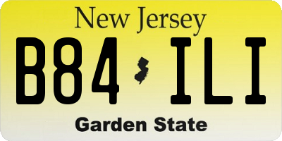 NJ license plate B84ILI