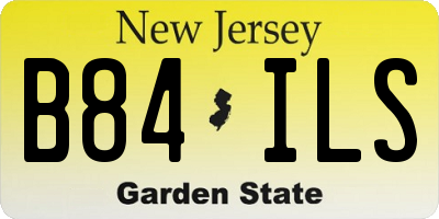 NJ license plate B84ILS