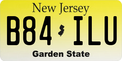 NJ license plate B84ILU
