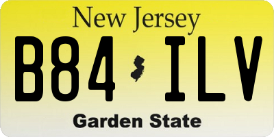 NJ license plate B84ILV