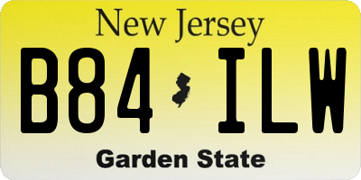 NJ license plate B84ILW