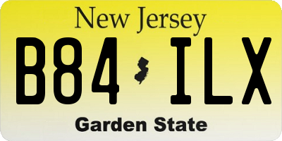 NJ license plate B84ILX