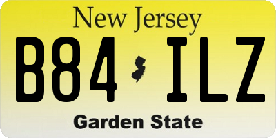 NJ license plate B84ILZ