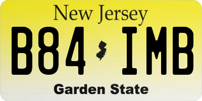 NJ license plate B84IMB