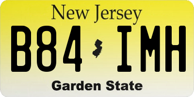 NJ license plate B84IMH
