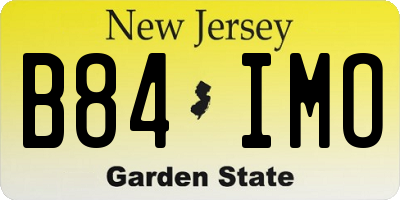 NJ license plate B84IMO