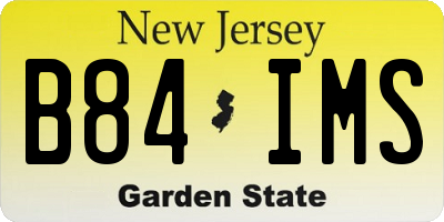 NJ license plate B84IMS