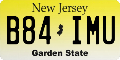 NJ license plate B84IMU