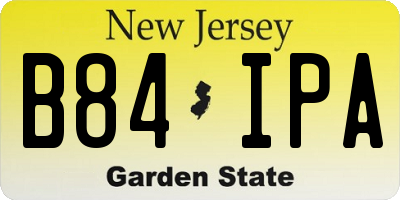 NJ license plate B84IPA