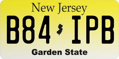 NJ license plate B84IPB