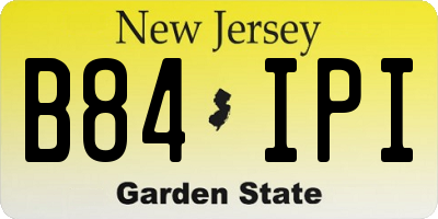 NJ license plate B84IPI