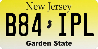 NJ license plate B84IPL