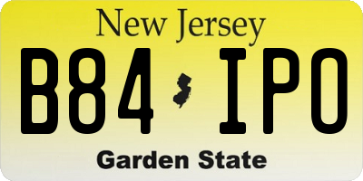 NJ license plate B84IPO