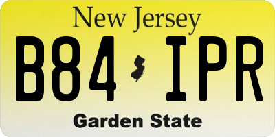 NJ license plate B84IPR