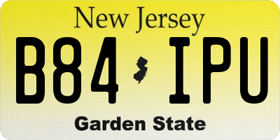 NJ license plate B84IPU
