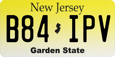 NJ license plate B84IPV