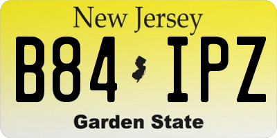 NJ license plate B84IPZ