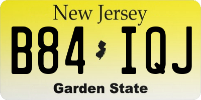 NJ license plate B84IQJ
