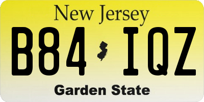 NJ license plate B84IQZ