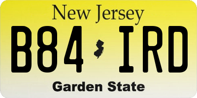 NJ license plate B84IRD