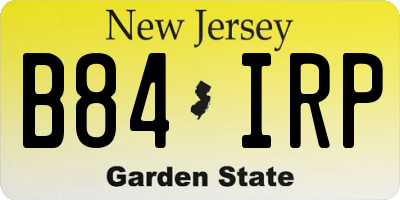 NJ license plate B84IRP