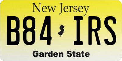 NJ license plate B84IRS