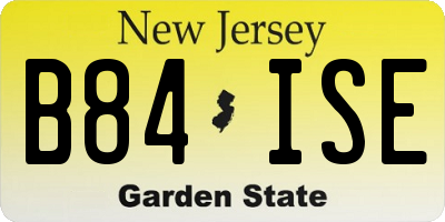 NJ license plate B84ISE