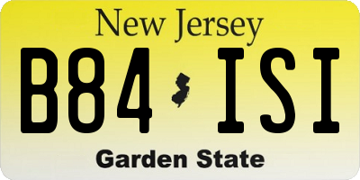 NJ license plate B84ISI