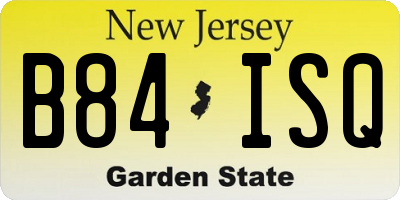 NJ license plate B84ISQ