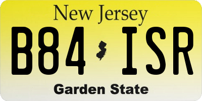 NJ license plate B84ISR