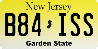NJ license plate B84ISS