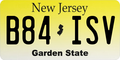 NJ license plate B84ISV