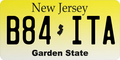NJ license plate B84ITA
