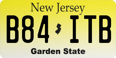 NJ license plate B84ITB