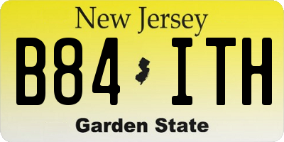 NJ license plate B84ITH