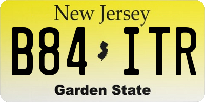 NJ license plate B84ITR