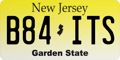 NJ license plate B84ITS