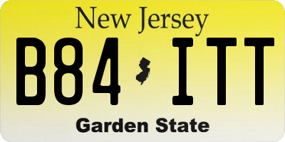 NJ license plate B84ITT
