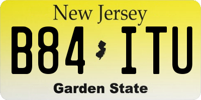 NJ license plate B84ITU