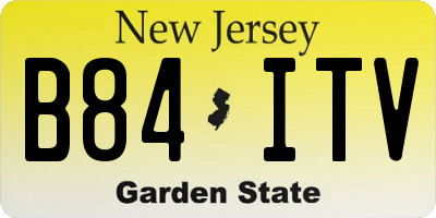 NJ license plate B84ITV