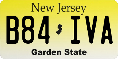 NJ license plate B84IVA