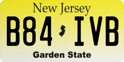 NJ license plate B84IVB