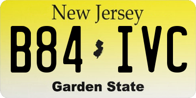 NJ license plate B84IVC