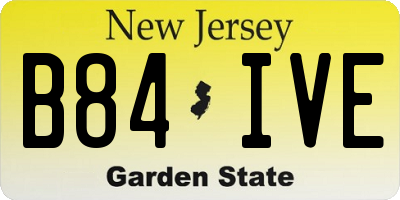 NJ license plate B84IVE
