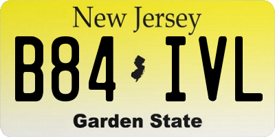 NJ license plate B84IVL