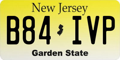 NJ license plate B84IVP