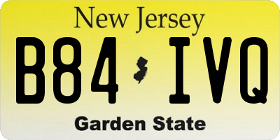NJ license plate B84IVQ