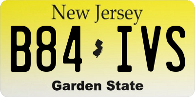 NJ license plate B84IVS