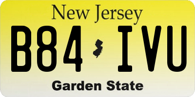 NJ license plate B84IVU