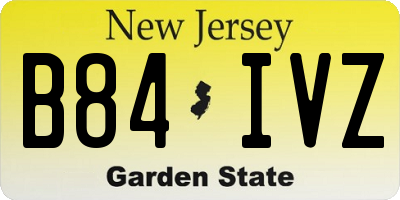 NJ license plate B84IVZ